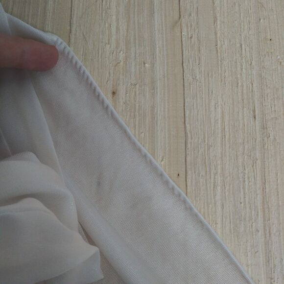 Yolande Nightgown Women's Large - Lavender - Mint Green Floral - Nylon - Vintage - Picture 6 of 7